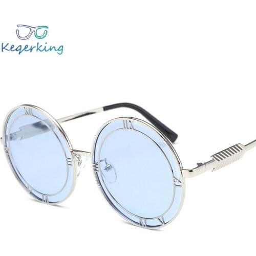 7 Colors Retro Round Sunglasses Men Women Brand Glasses Designer Fashion Male Female Eyewear Mirror High Quality UV400 ZB-41