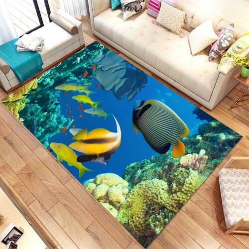 Modern Rug, Area Rug, 3d Print Carpet, Non Slip Flor Carpet, Kids Room Rugs, Awesome Rugs,Aquarium5 Pattern Carpet