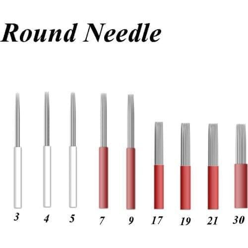 50 pcs 3/4/5/7/ 9/17/19/21/30R Tattoo Needle Pen Semi Permanent Makeup Microblading Blade Manual Fog pen Needle Tattoo Accessory