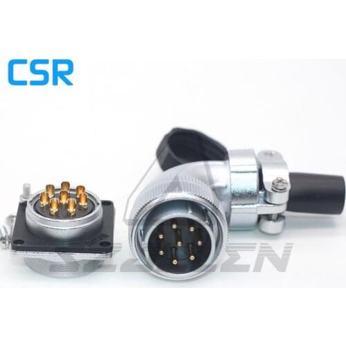 WEIPU WS28 Waterproof Connector 8pin male and female , 25A Right angle Industrial film outdoor connector IP67