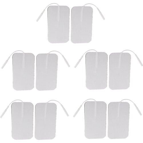 10Pieces Reusable Pads For Acupuncture Therapy Tens Massagers Unit Ems Slimming Massager Patch Muscle Stimulator