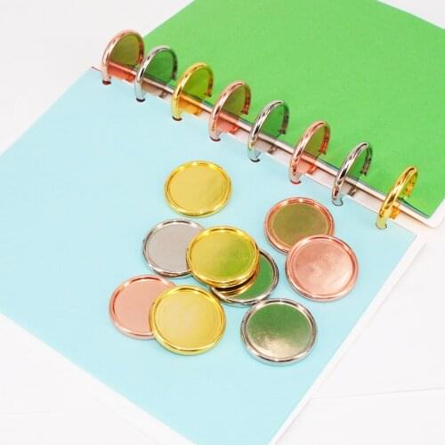 100pcs 35mm Mushroom Planner Discs Binder Expander Rings Notebook Binding Buckle Planner Accessories Binder Ring School Supplies