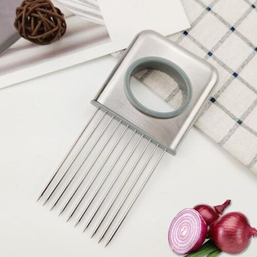 304 Stainless Steel Onion Pin Multifunctional Fixed Slicer For Fruits Vegetables Handle Design Kitchen Creative Tool Accessories