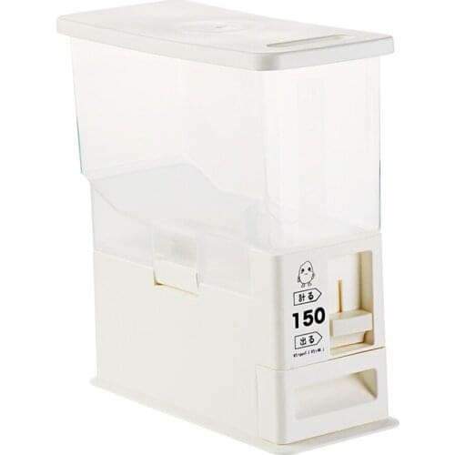 5kg Clear Automatic Rice Dispenser Grain Canisters for Kitchen Cabinet 150g