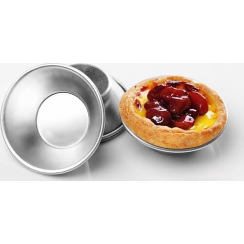 6Pcs/pack Egg Tart Aluminum Cupcake Cake Cookie Mold Lined Mould Tin Baking Tool Ping HG-1973