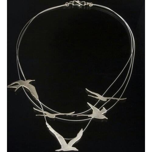 925 STERLING SILVER Special Design Seagull Pendant