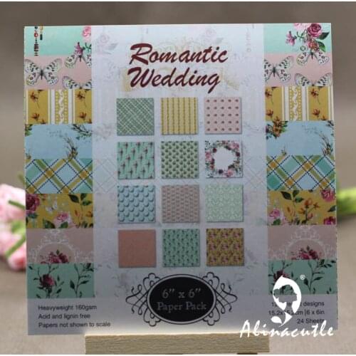 AlinaCraft 24 sheet 6"X6" Scrapbooking design patterned paper pack andmade craft paper craft Background pad
