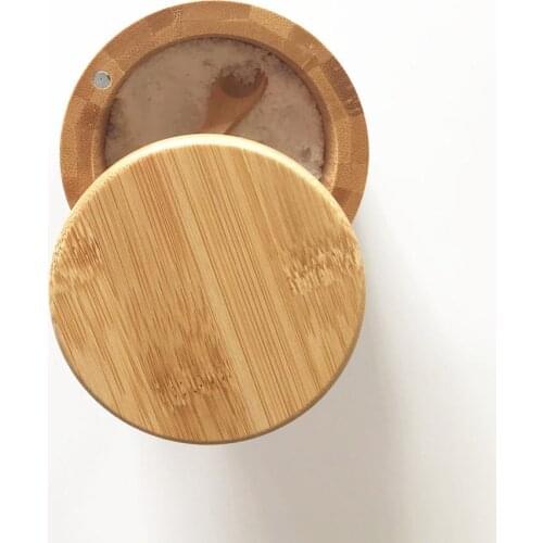 Bamboo Box with a spoon 1pc