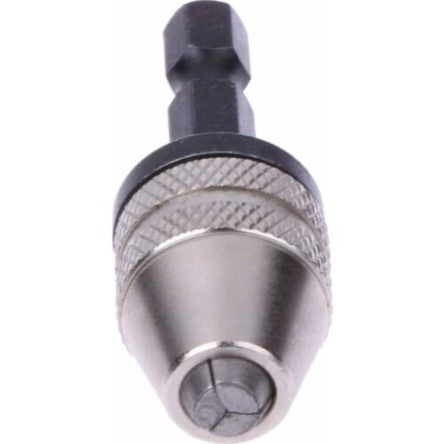 HOEN 1/4" Keyless Drill Bit Chuck Hex Shank Adapter Converter 0.3-3.6mm Quick Change Chuck