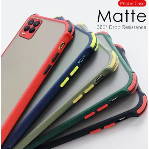 For Realme 8 Pro Case Skin Feel Matte Phone Cover For Oppo Realmi Realmy 8Pro Realme8 4G Silicone Frame Camera Shockproof Coque