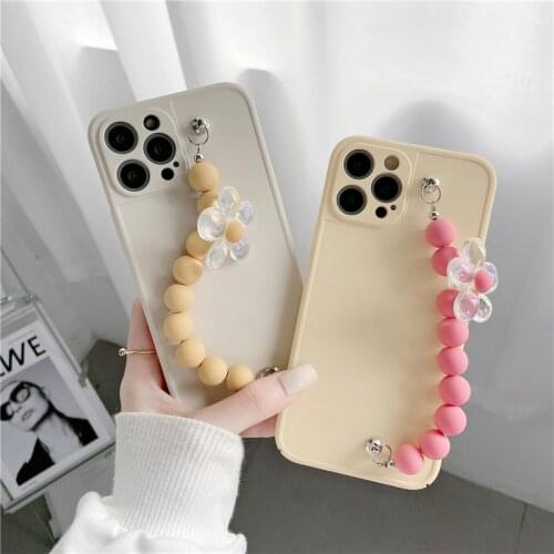 PINZHENG Color Flower Chain Phone Case For iPhone 7Plus 8Plus Silicone Protective Cover For iPhone X XS XR 11 12 Pro Max Case