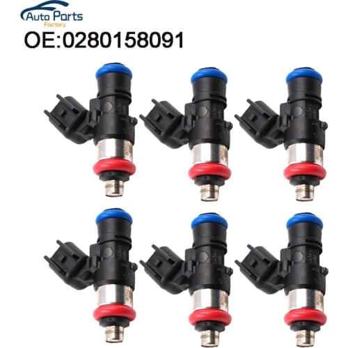 6 PCS New Fuel injecter/Fuel Nozzle For Mazda CX-9 Lincoln MKZ For Ford Edge 3.5L 0280158091 ZZJ1-13-250A