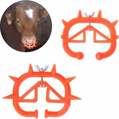 Calf Weaner Cattle Cow Weaning Tool Farm Livestock Anti Sucking Bovine Nose Clip
