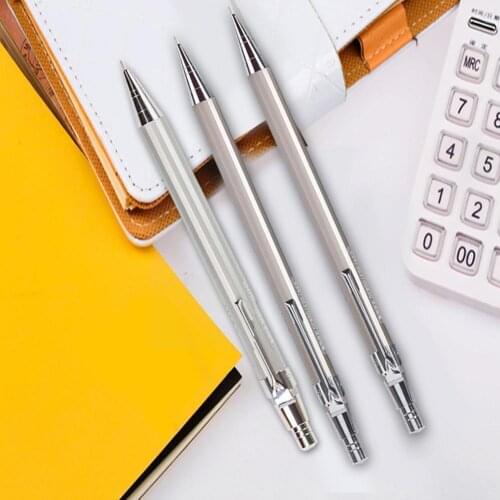 0.5mm/0.7mm Full Metal Mechanical Pencil with Eraser Modeling Quality Student Pencil High Creative Graphite Stationery Auto Q4C5