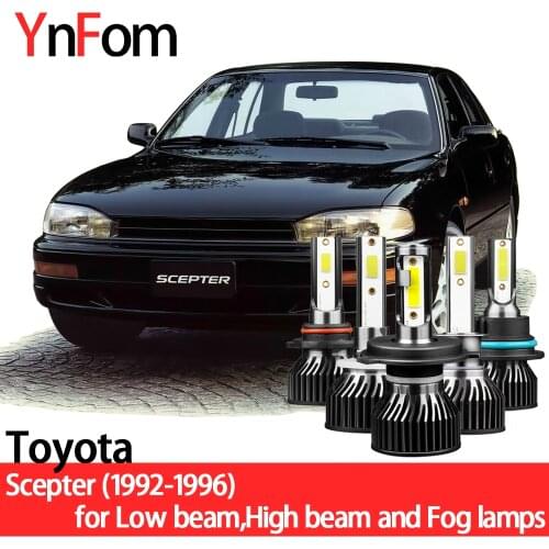 YNFOM LED headlights kit for Toyota Scepter Camry XV10 1991-1996 Low beam,High beam,foglamp,car accessories,car headlight bulb