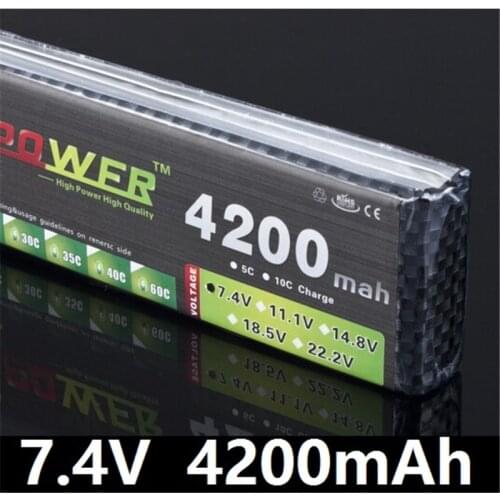 LION POWER 7.4V 4200mAh 25C 2S LiPo Battery With T/XT60 Plug for RC Car Airplane Helicopter 7.4 V 4200 mah 2S Lipo Battery 2S