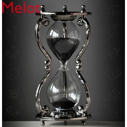 Twelve Constellation Metal Sand Clock 30-Minute Timer Personalized Creative Home Living Room Desk Surface Panel Decoration