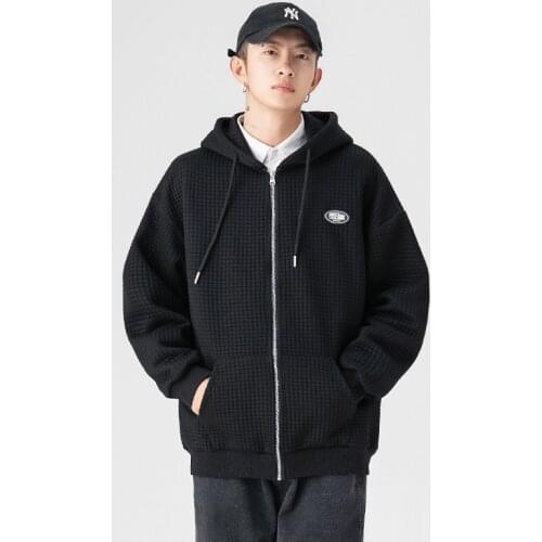 Sweater Cardigan Mens Autumn Hooded Zipper Fleece Coats Man Fashion Casual Solid Jumpers Fleece Jackets Slim Fit M-3XL