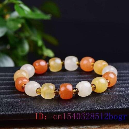 Jade pink beads Bracelet Fashion tie 8mm Jewellery Green Jadeite Bangle Amulet Natural Charm Gold Jade Bracelet Gifts