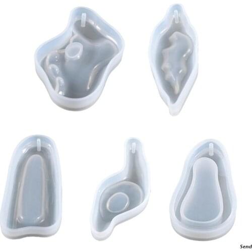 Lastest Jewelry Silicone Molds Set Necklace Keychain Pendant DIY Embellishments Crystal Epoxy Soft Silicone Charms Mold