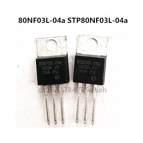 Original 5pcs/ 80NF03L-04a STP80NF03L-04a TO-220 30V 80A