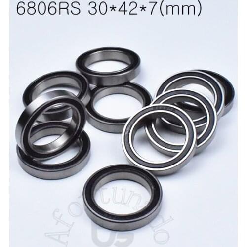 6806RS 30*42*7(mm) 10pieces bearing ABEC-5 Rubber sealed bearing Thin wall bearing 6806 chrome steel bearings