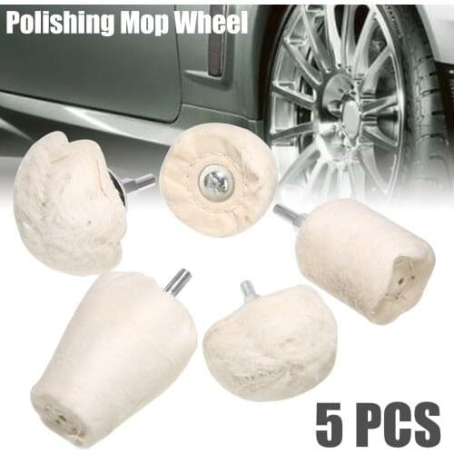 5pcs/set Buffing Pad Polishing Mop Wheel for Metal Aluminum Chrome Car Buffer Polisher Drill Attachment