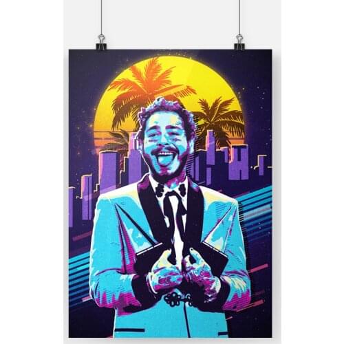 Post Malone Retro 80s vintage Good Poster Canvas Painting Wall Art Decor Living Room Bedroom Study Home Decoration Prints