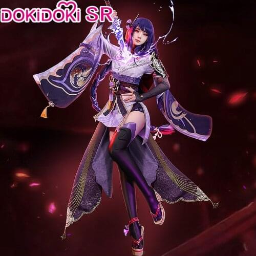 1 Deposit =$5 Coupon DokiDoki-SR Game Genshin Impact Raiden Shogun Baal Cosplay Costume Shogun Baal Costume