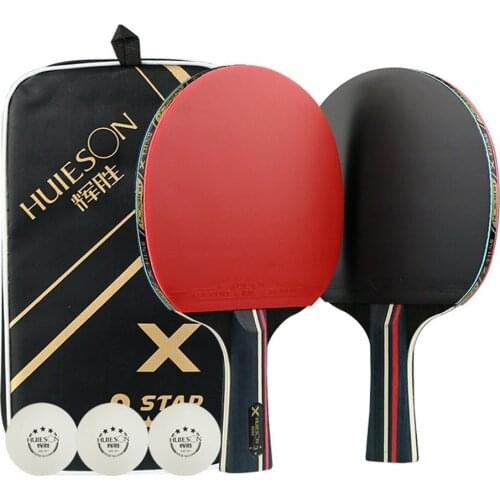 1Pair Table Tennis Rackets Professional Rubber Carbon Pingpong Racket Short Long Handle Table Tennis Training Rackets