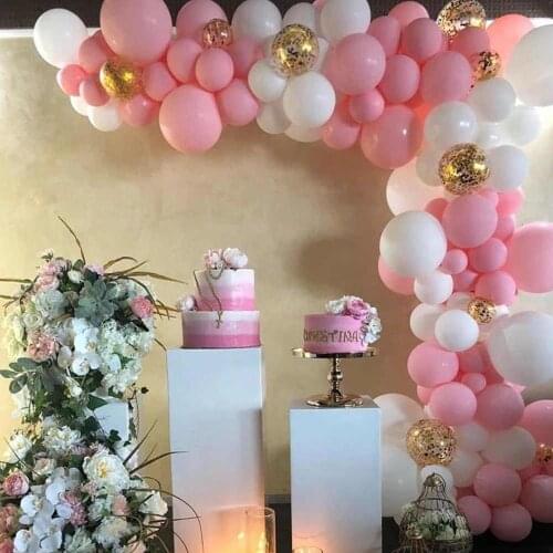 Macaron Pink Balloon Boy or Girl Birthday Party Decoration Balloon Garland Baby Shower Wedding Anniversary Decorations Supplies