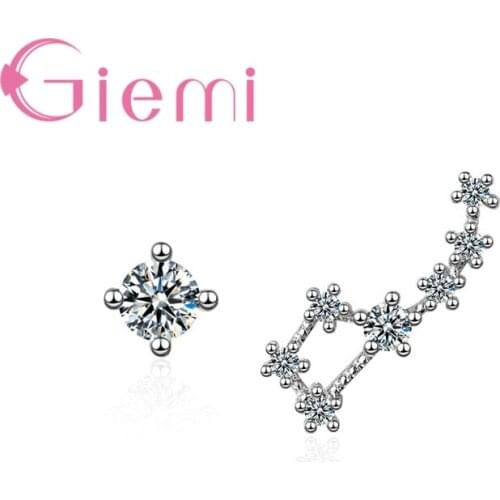 Silver Jewelry Earrings For Women Girls Top Quality Gifts Shiny Sparlking Cubic Zirconia Wholesale Fast Shipping