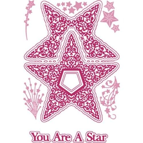 Five-pointed star Dies Scrapbooking Metal Cutting Dies Craft Embossing Greeting Card Making Template DIY Handmade 2021 New