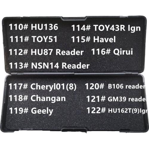 110-122 LiShi 2 in 1 2in1 HU136 TOY51 HU87 NSN14 reader TOY3R Ign B106 GM39 for Havel Qirui Chery Changan Geely Locksmith Tool