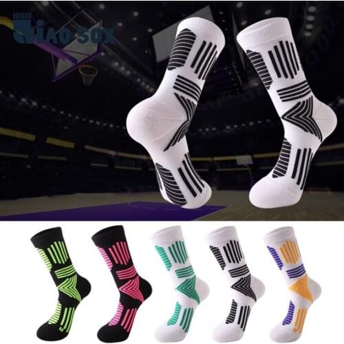 Sports Basketball Socks Men High Quality Thick Terry Fiber Crew Exercise Running Cycling Socks