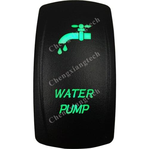 12V 24V Boat Car 5 Pin ON/OFF SPST Rocker Toggle Switch- WATER PUMP - Green Led Waterproof IP66 for Carling ARB 4X4 NARVA