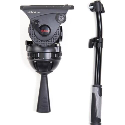 M25 Broadcast Camcorder Fluid Head & Quick Release Plate Load 25 kg with 100 mm Bowl Size High Performance Tripod Stand