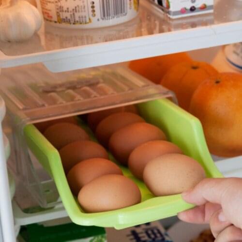 Refrigerator drawer type egg box tilt type easy to take space saving multi-purpose kitchen storage box