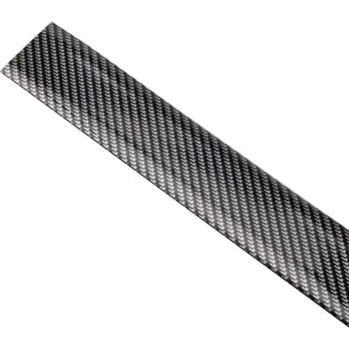 1m Carbon Fiber Look Rubber Car Bumper Lip Door Sill Protector (3cm Black)