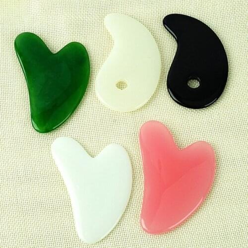 New 1pc SPA Massage Beeswax Guasha Scraping Massage Scraper Face Massager Acupuncture Gua Sha Board