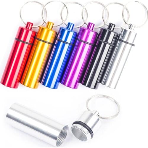 2Pcs Storage Box Waterproof Smoke Tobacco Herb Capsule Kitchen Pill Case With Keychain Cigarette Accessories Smoking Container