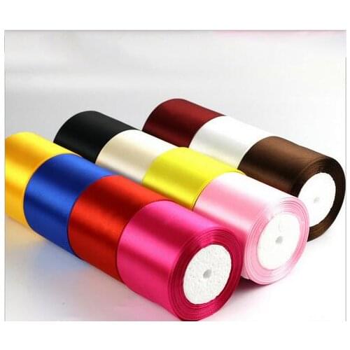 3Rolls/Lot 75mm 25yards/Roll Silk Satin Ribbon Wedding Party Decoration Gift Wrapping New Year Apparel Sewing Fabric gift Ribbon