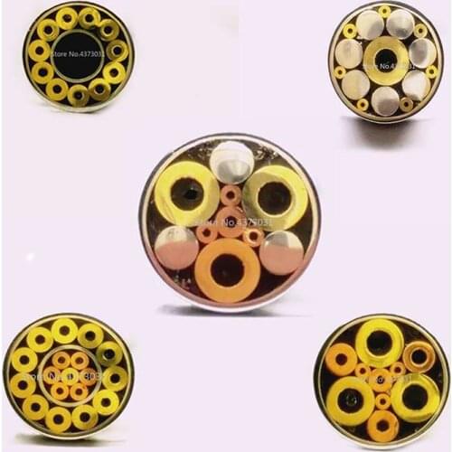 9 Kinds Design 5mm Mosaic Pin Rivets for DIY Knife Handle Screw Decorate Exquisite Style Knife Handle Tool Rivets Length 9cm