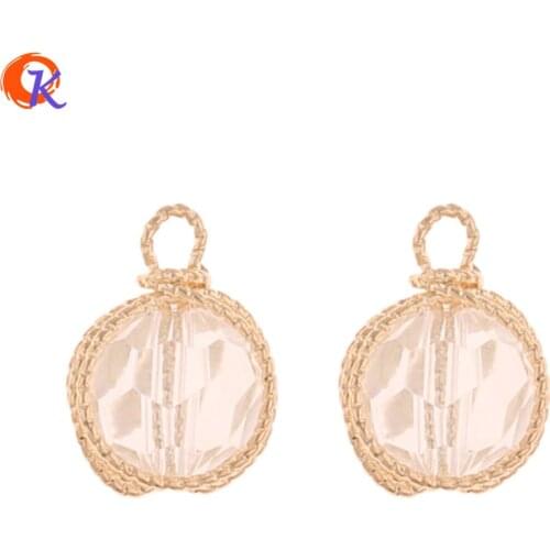 Cordial Design 50Pcs 9*13MM Jewelry Accessories/Crystal Charms/Genuine Gold Plating/DIY/Hand Made/Jewelry Findings & Components