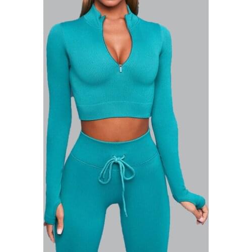 Seamless Breathable Gym Clothing Women Yoga Set Striped Strecth Fitness Ropa Deportiva Mujer Female Sportswear 2Pcs Sport Suit