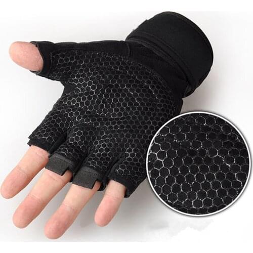 Men Women Gym Half Finger Gloves Dumbbells Workout Gloves Training Workout Weight Lifting Gloves Wrist Support