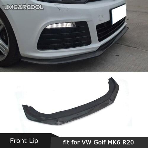 For Volkswagen VW Golf 6 VI MK6 R20 2010-2013 E Style Front Bumper Lip Chin Carbon Fiber / FRP Spoiler Car Styling