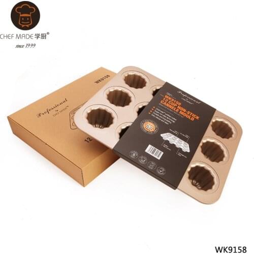 Chefmade learn to cook golden 12 Cup currant cake mold Angel bell wk9158