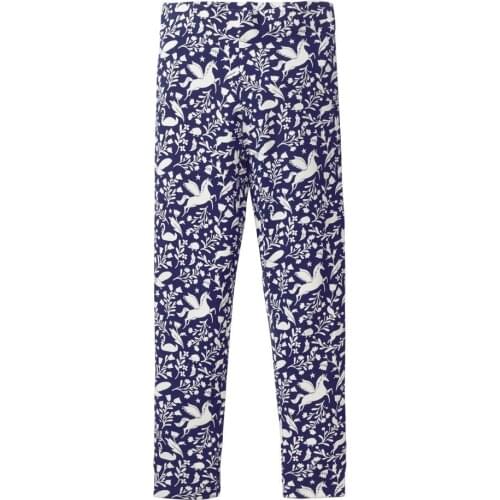 Jumping Meters Girls Leggings Blue Unicorn Printed Kids 100% Cotton 2018 Brand Children Trousers Clothes Kids Children Baby