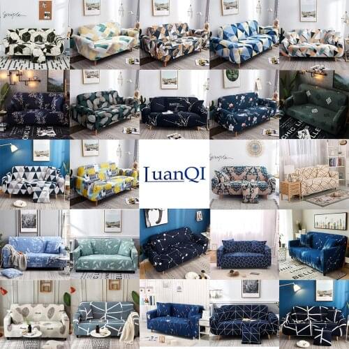 LuanQI 1/2/3/4 Seat Armchair Elastic Sofa Cover Ultra-thin Polyester Saofa Cover For Living Room Universial Slipcover Streth